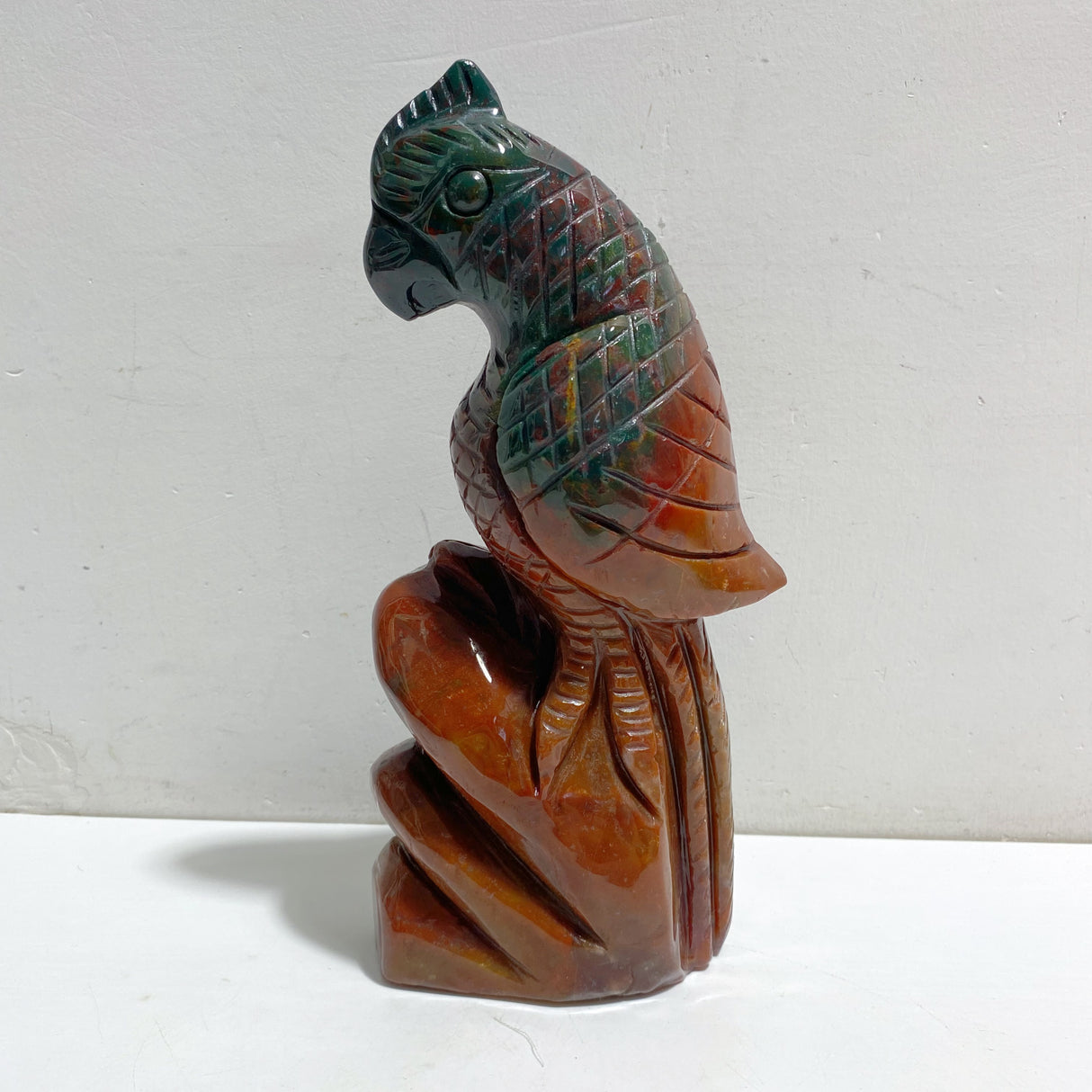 Large Ocean Jasper Parrot Carving