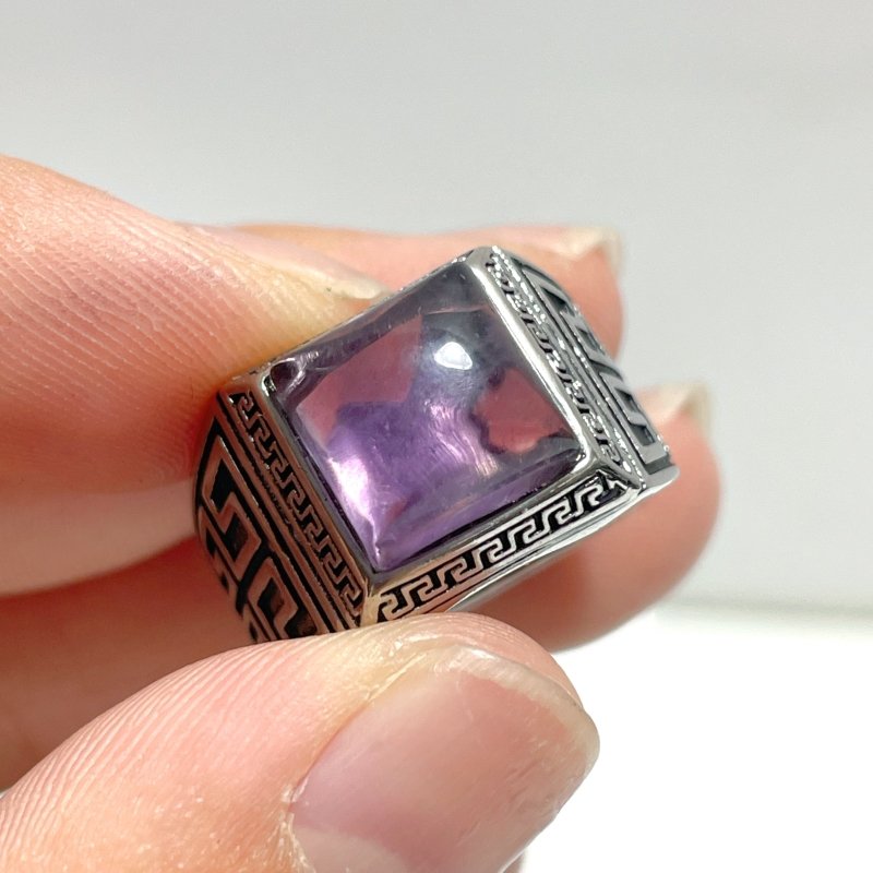 25 Pieces Colorful Fluorite Sugar Cube Ring - Wholesale Crystals