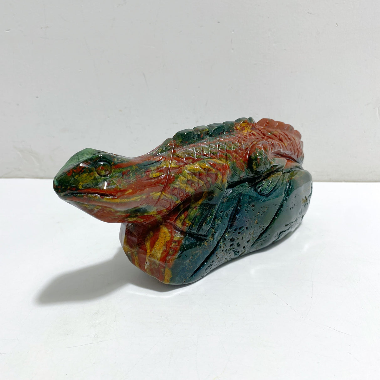 Large Ocean Jasper Lizard Carving #3