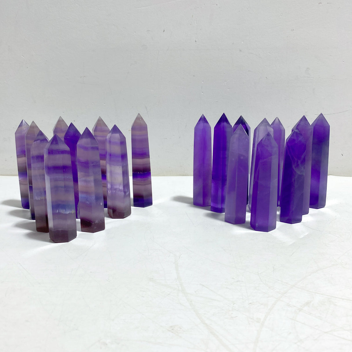 2 Types Purple Fluorite Tower Point Wholesale