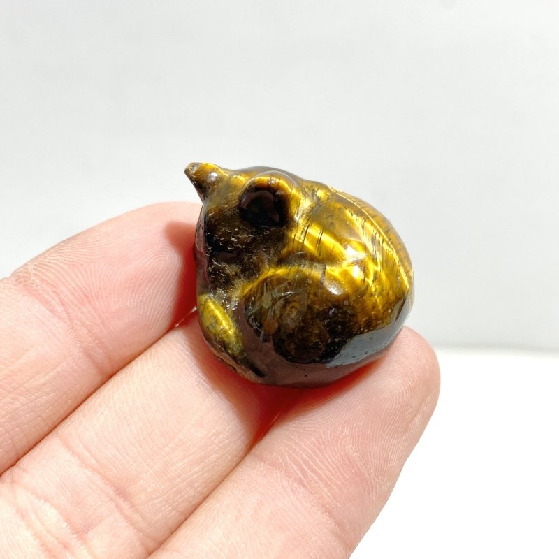 2.7CM Tiger Eye Sleeping Cat Carving Wholesale - Wholesale Crystals