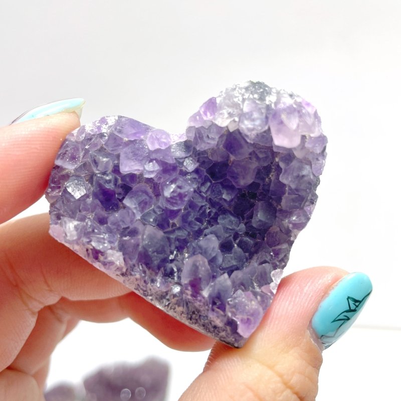 29 Pieces Beautiful Amethyst Cluster Heart - Wholesale Crystals