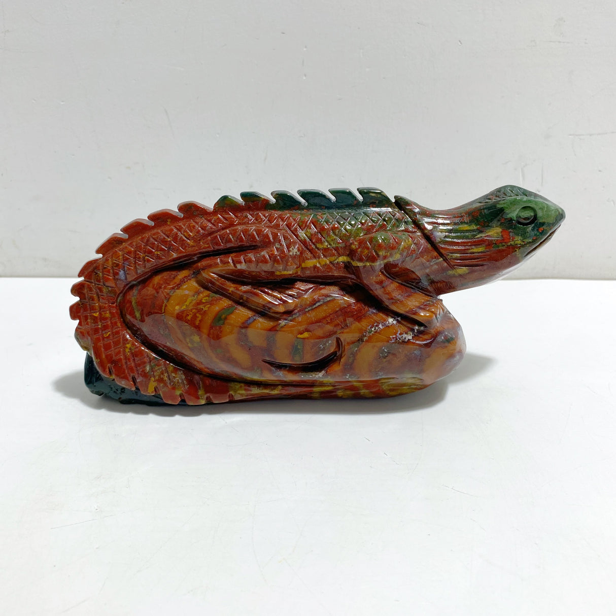 Large Ocean Jasper Lizard Carving #3