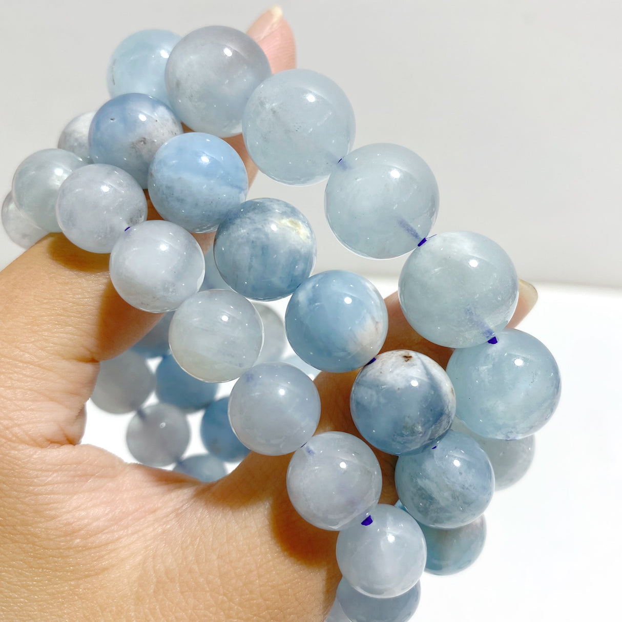 9 Pieces Normal Quality Aquamarine Bracelets