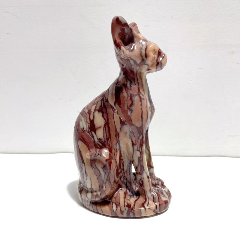 3 Pieces China Red Stone Cat Carving - Wholesale Crystals