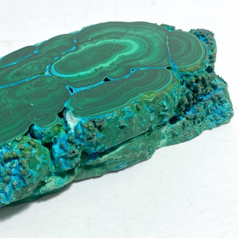 3 Pieces High Quality Beautiful Chrysocolla Mixed Malachite Slab Specimen 8 - Wholesale Crystals
