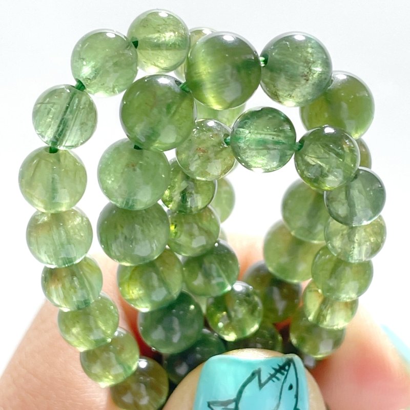 3 Pieces High Quality Green Apatite Cat Eye Bracelet - Wholesale Crystals