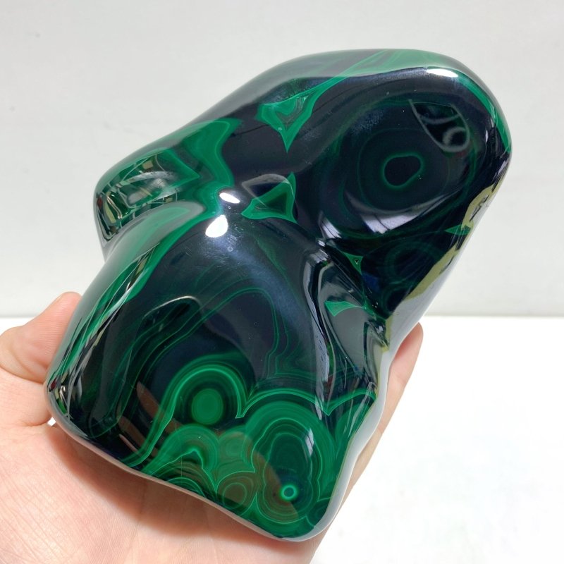 3 Pieces High Quality Polished Malachite Free Form - Wholesale Crystals