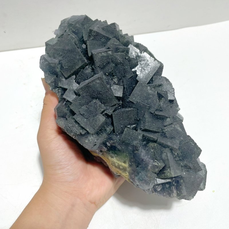 3 Pieces Large Blue Fluorite Mixed Pyrite Raw Stone Specimen - Wholesale Crystals