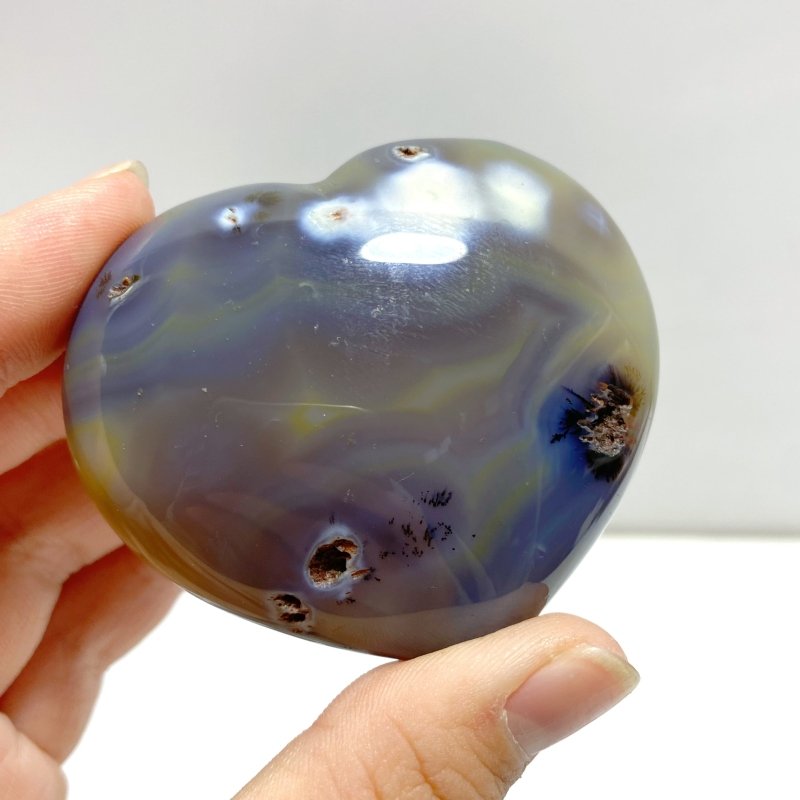 31 Pieces Black Orca Agate Heart 4 - Wholesale Crystals