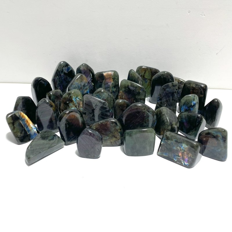 32 Pieces Beautiful Purple Blue Labradorite Free Form - Wholesale Crystals
