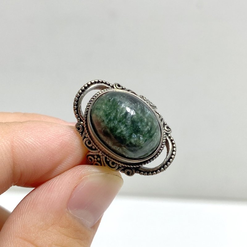 34 Pieces Seraphinite Rings Different Styles -Wholesale Crystals