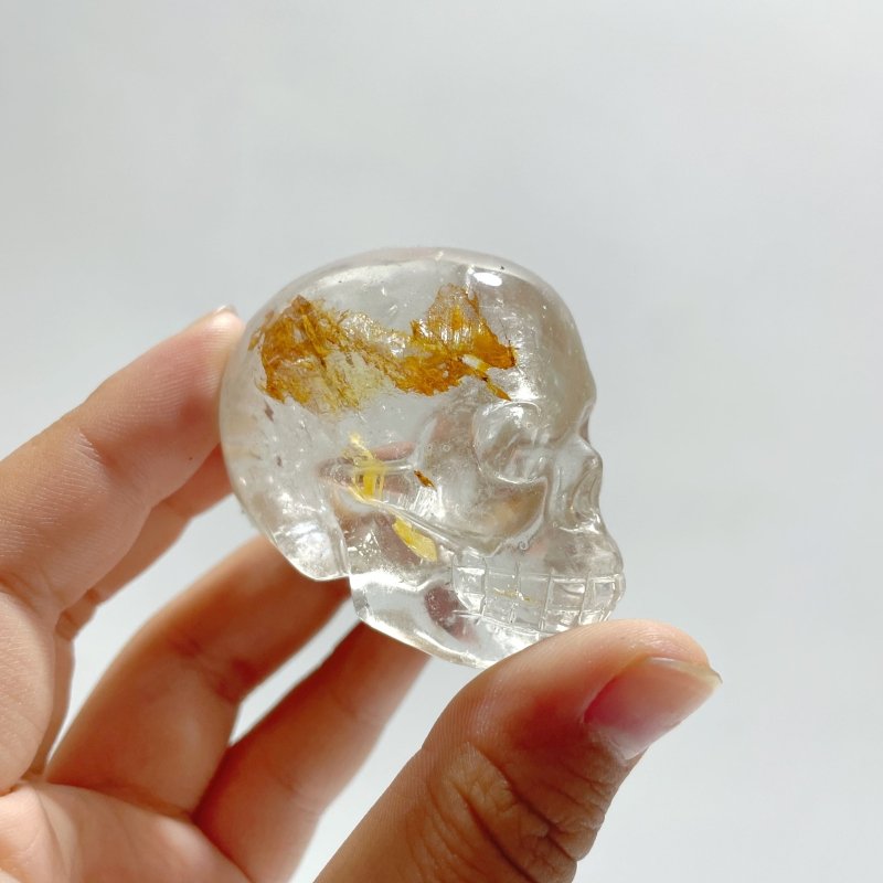 3.5 - 5.5cm Clear Quartz Skull Carving Wholesale - Wholesale Crystals