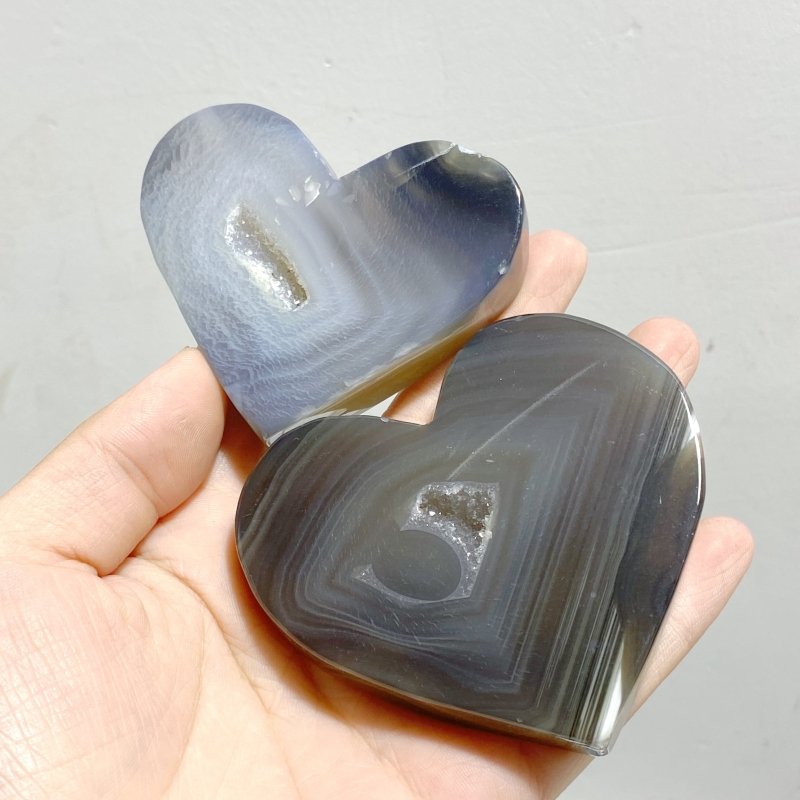 36 Pieces Geode Druzy Agate Heart -Wholesale Crystals