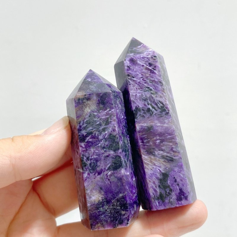 37 Pieces Charoite Tower Points -Wholesale Crystals