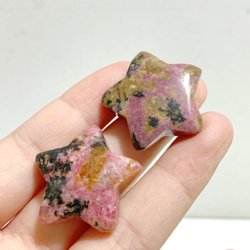 3CM Rhodonite Star Carving Wholesale -Wholesale Crystals