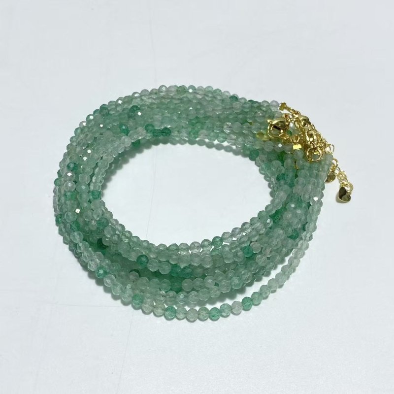3MM Multi - Faceted Crystal Flash Bead Bracelets Necklace Wholesale Labradorite Sunstone Aquamarine - Wholesale Crystals
