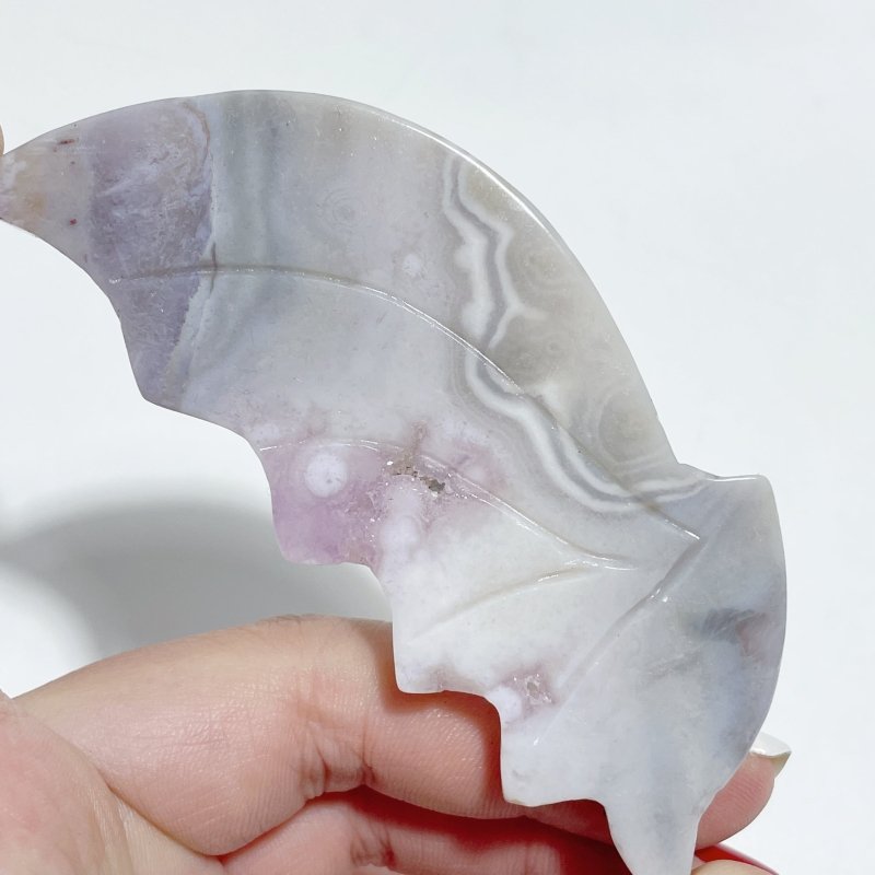 4 Pairs Agate Flying Dragon Wing With Stand Morocco Agate - Wholesale Crystals