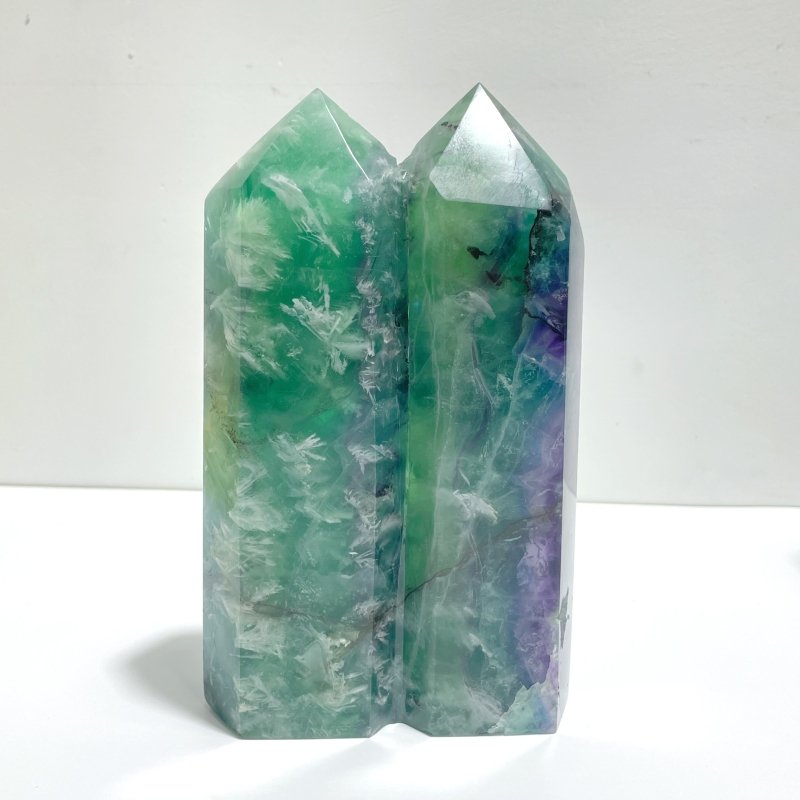 4 Pieces Double Point Feather Fluorite - Wholesale Crystals