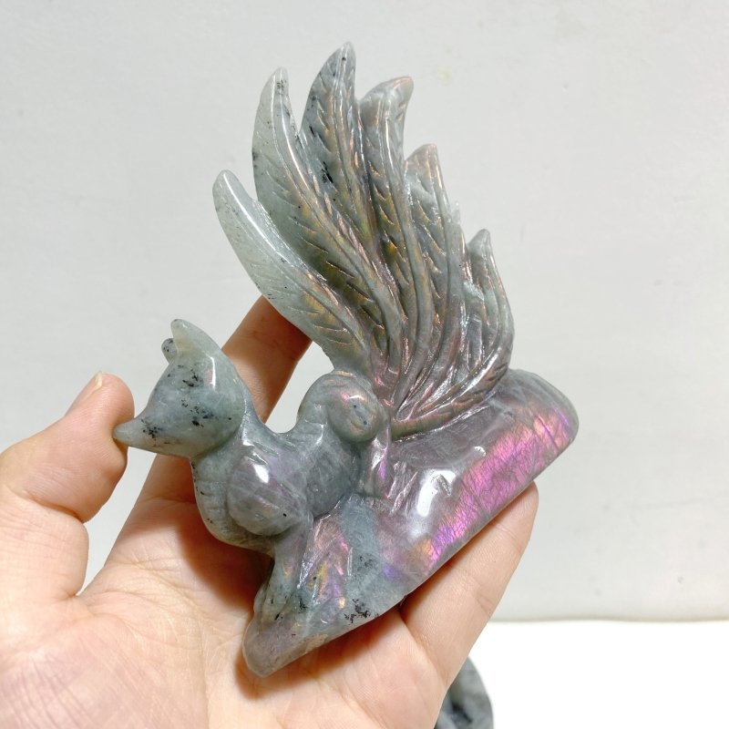 4 Pieces Labradorite Nine - tailed Fox Carving - Wholesale Crystals