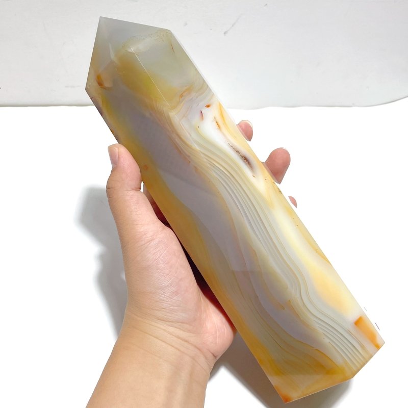 4 Pieces Large Agate Tower Points - Wholesale Crystals