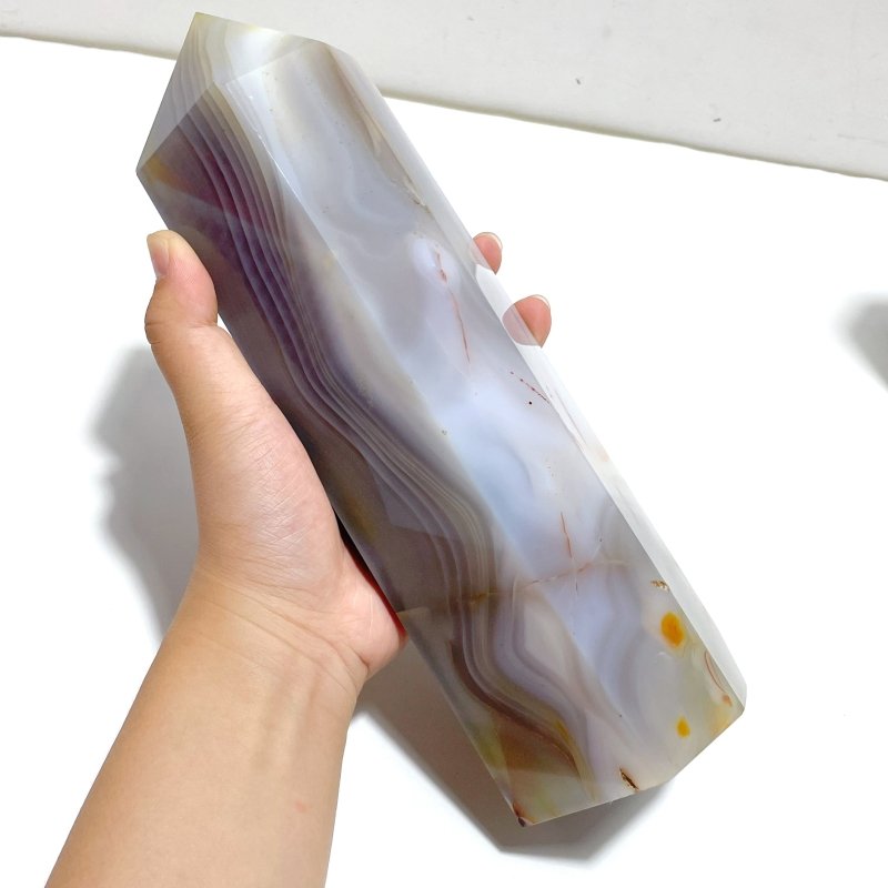 4 Pieces Large Agate Tower Points - Wholesale Crystals