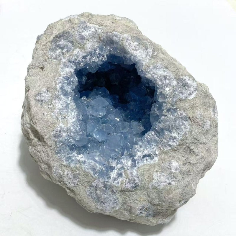 4 Pieces Large Blue Celestite Cluster Home Decor - Wholesale Crystals