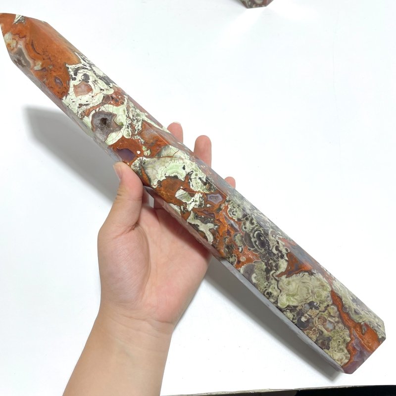 4 Pieces Tall China Agate Tower Point - Wholesale Crystals