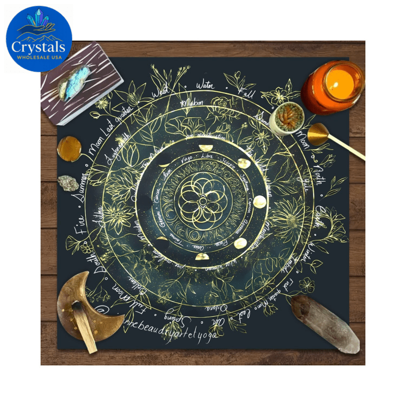 4 Zodiac Altar(1 - 1) Tarot Tablecloth - Wholesale Crystals