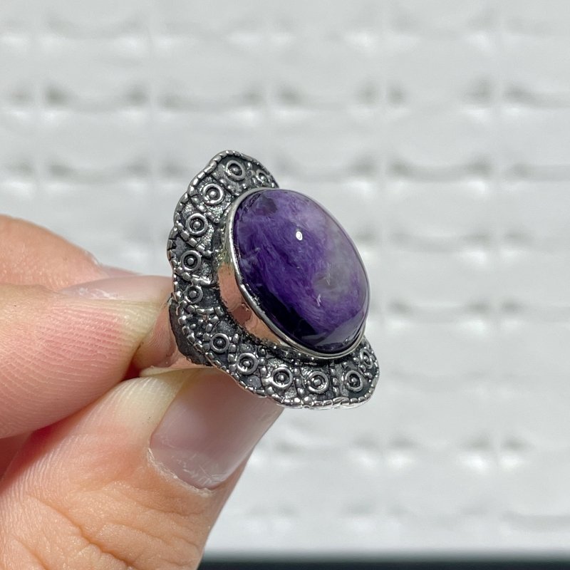 40 Pieces Charoite Different Styles Ring 6 - Wholesale Crystals
