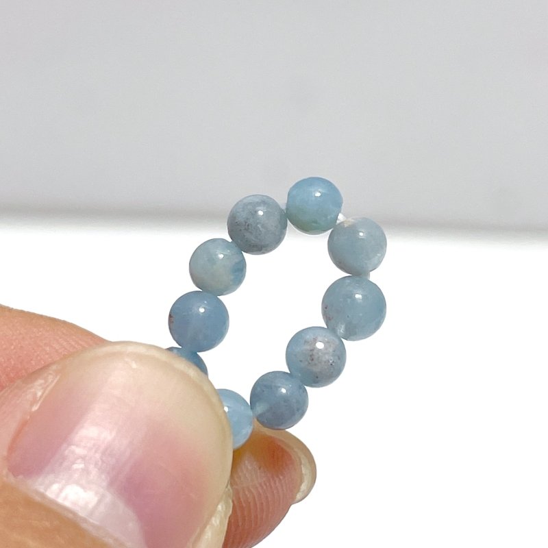 42 Pieces Mini Beads 4mm Aquamarine Bracelets - Wholesale Crystals
