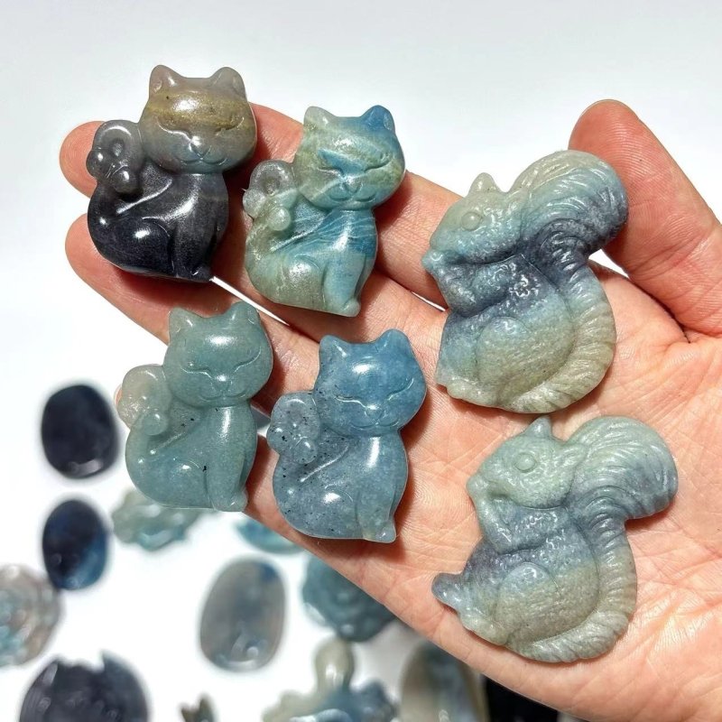 48 Pieces Trolleite Stone Mixed Animals Carving -Wholesale Crystals