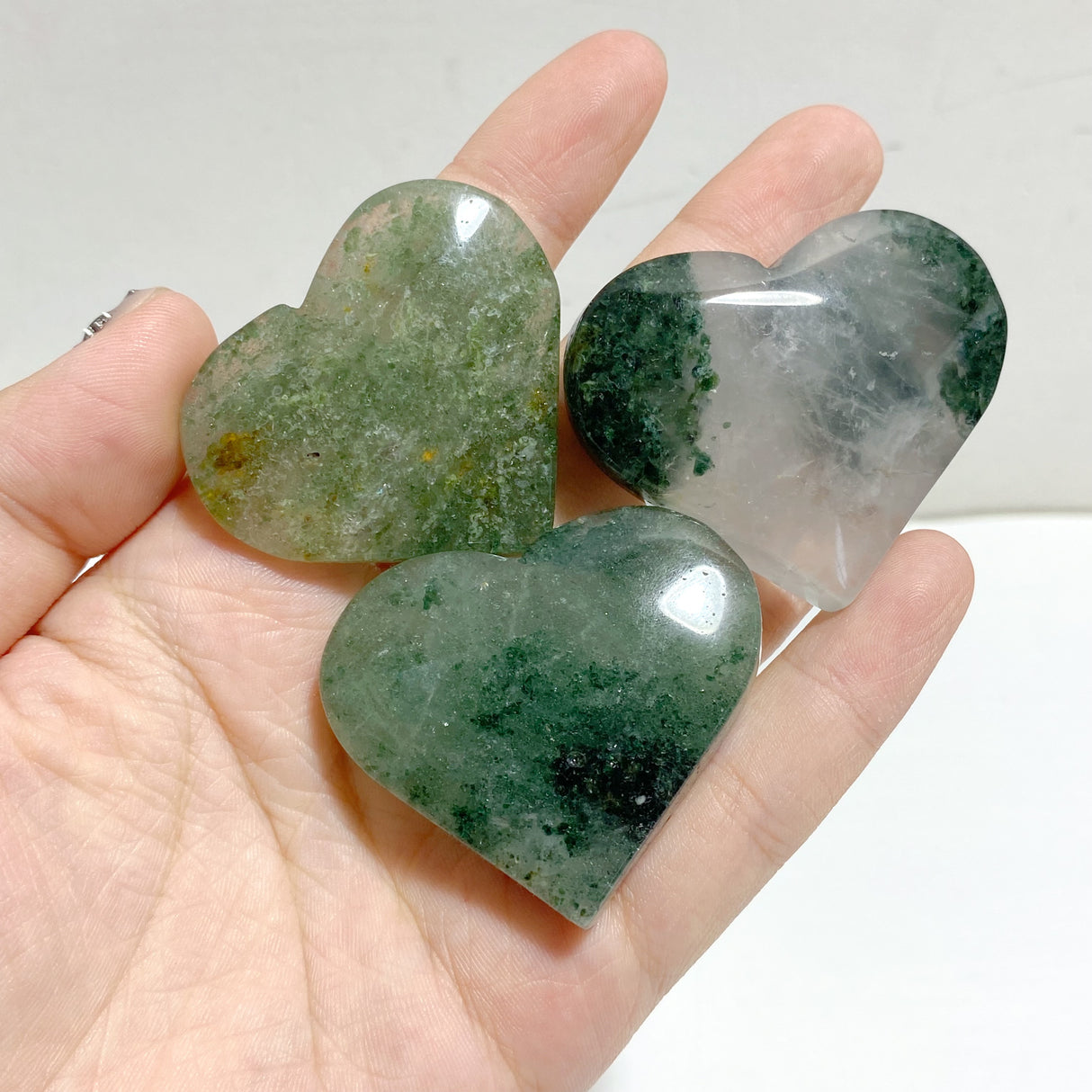 Green Mica Mixed Quartz Heart Wholesale