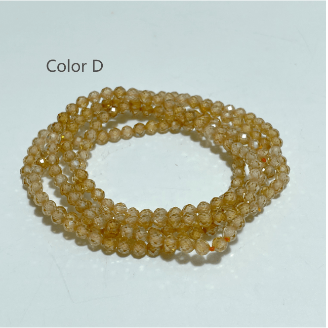 4MM Cut Faceted Cubic Zirconia Bracelet Wholesale - Wholesale Crystals
