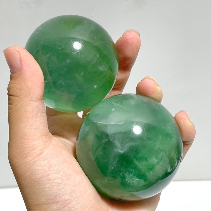5 - 6.5CM Green Fluorite Sphere Wholesale - Wholesale Crystals