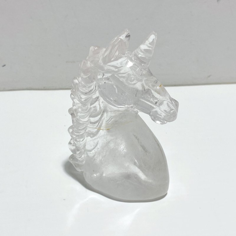 5 Pieces High Quality Clear Quartz Unicorn Carving - Wholesale Crystals