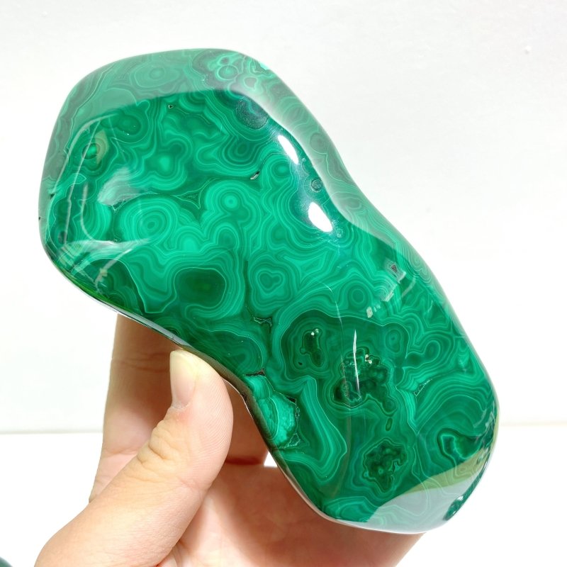 5 Pieces High Quality Polished Malachite Free Form - Wholesale Crystals