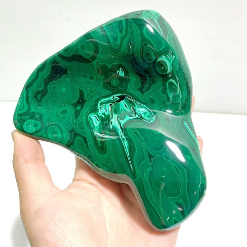 5 Pieces High Quality Polished Malachite Free Form - Wholesale Crystals