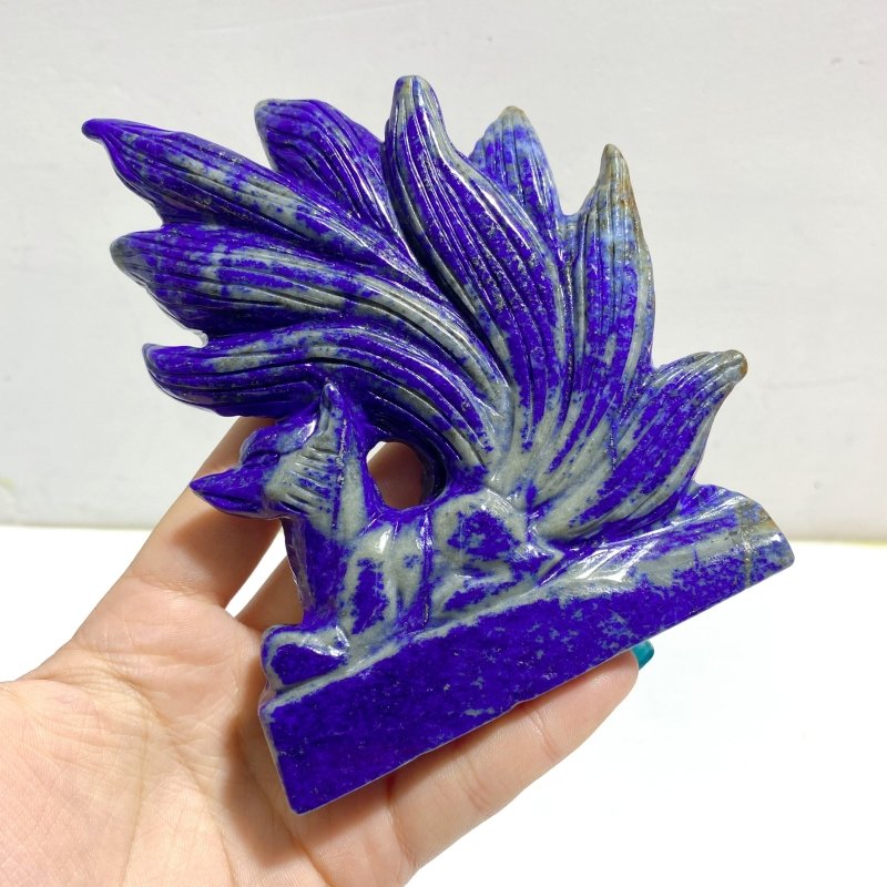 5 Pieces Lapis Lazuli Nine - tailed Fox Carving - Wholesale Crystals