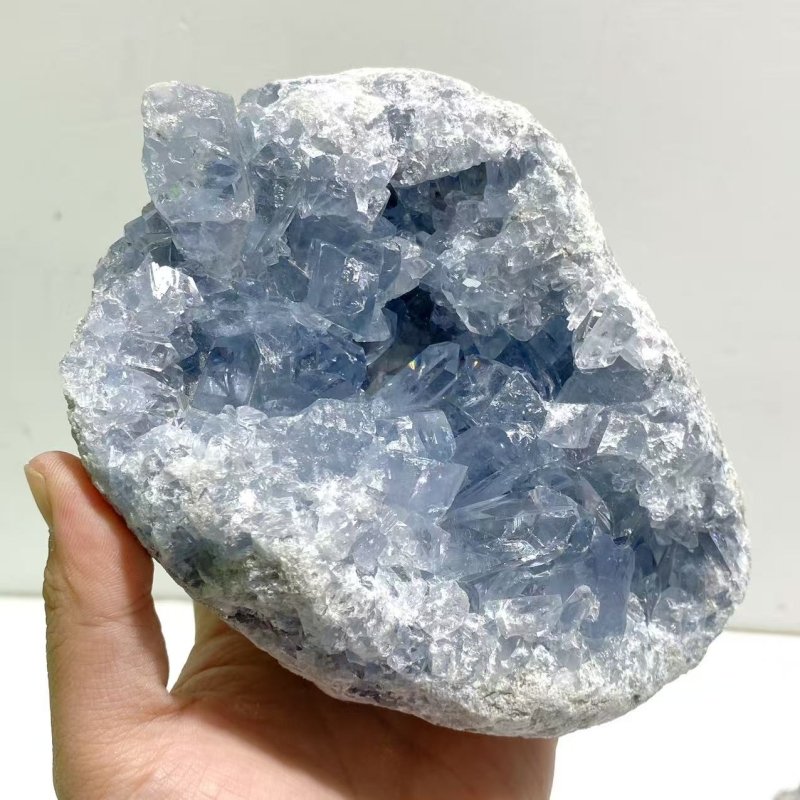 5 Pieces Large Blue Celestite Cluster Home Decor - Wholesale Crystals