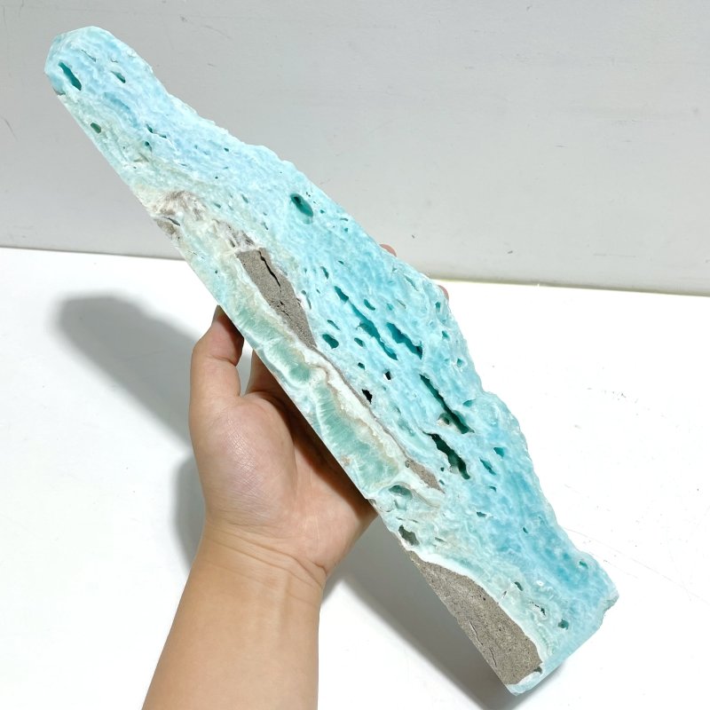 5 Pieces Large Blue Hemimorphite Four - Sided Tower Raw Side - Wholesale Crystals