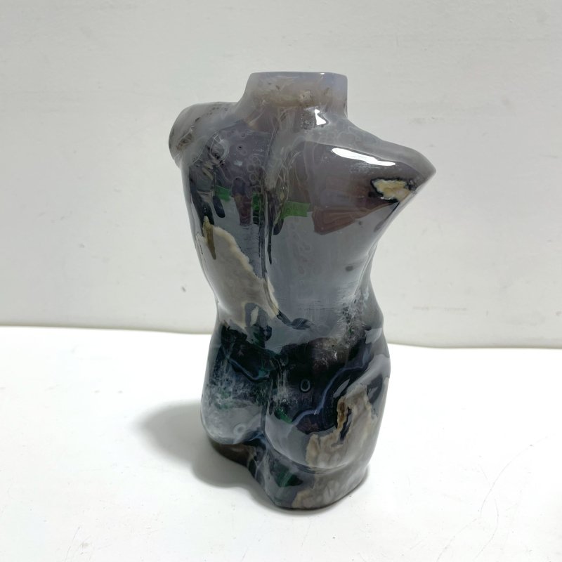 5 Pieces Volcano Agate Male Body Carving (UV - Reactive) - Wholesale Crystals