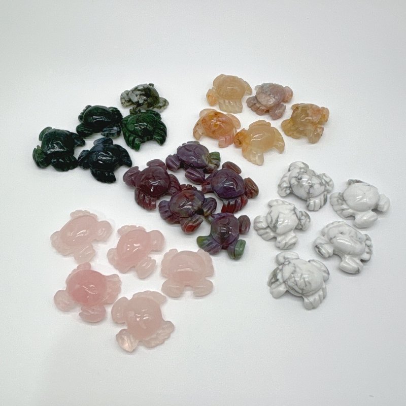 5 Types Mini Crab Rose Quartz Moss Agate Wholesale -Wholesale Crystals