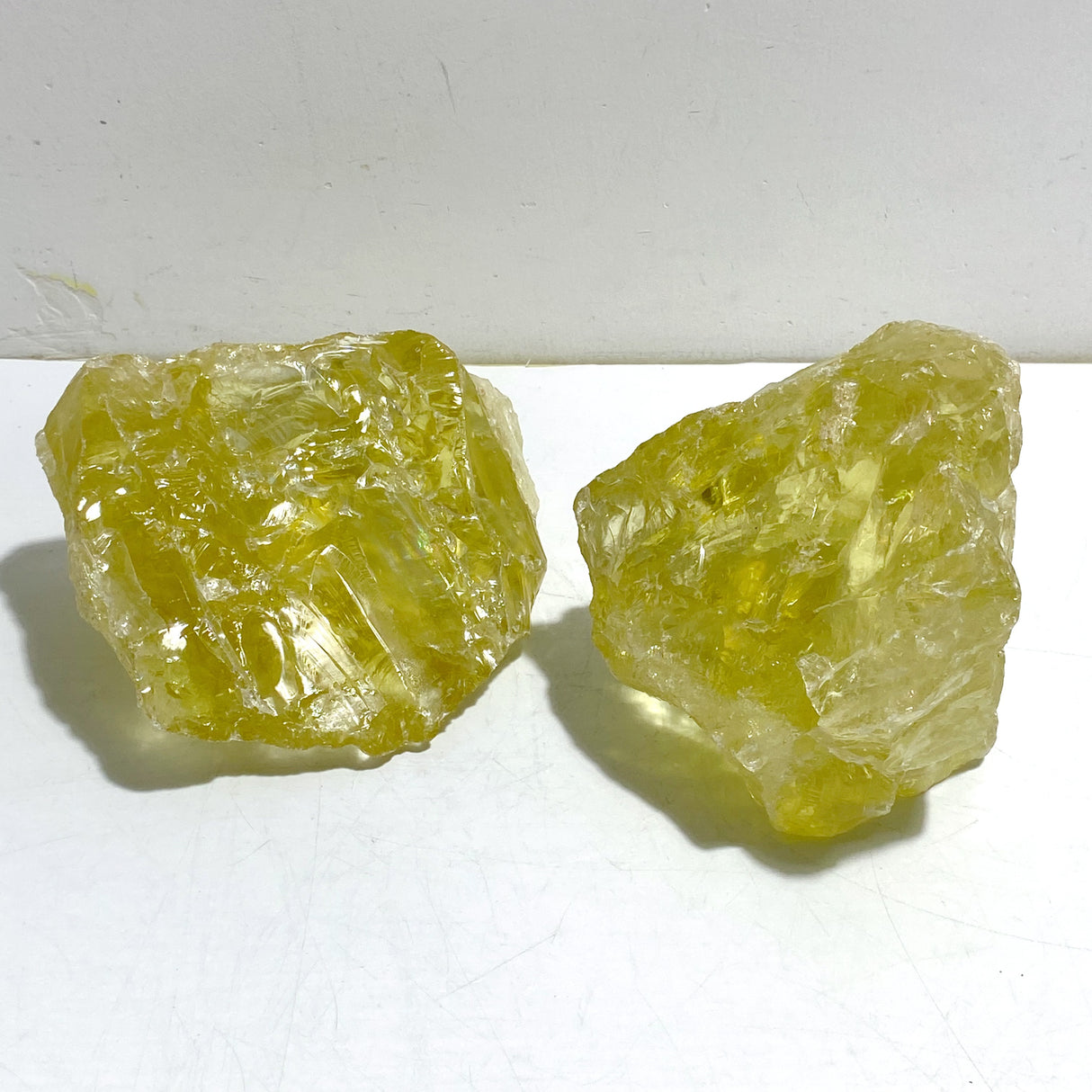 2 Pieces Large Citrine Raw Stone Specimen With Beautiful Rainbow #11