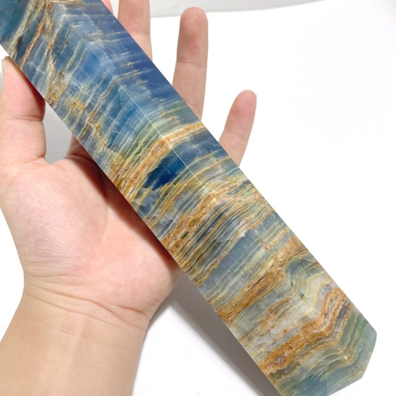 6 Pieces High Quality Blue Onyx Tower - Wholesale Crystals