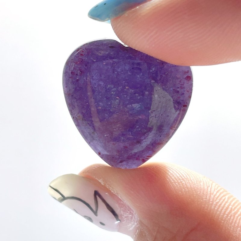 6 Pieces High Quality Cordierite Mixed Lepidocrocite Heart - Wholesale Crystals