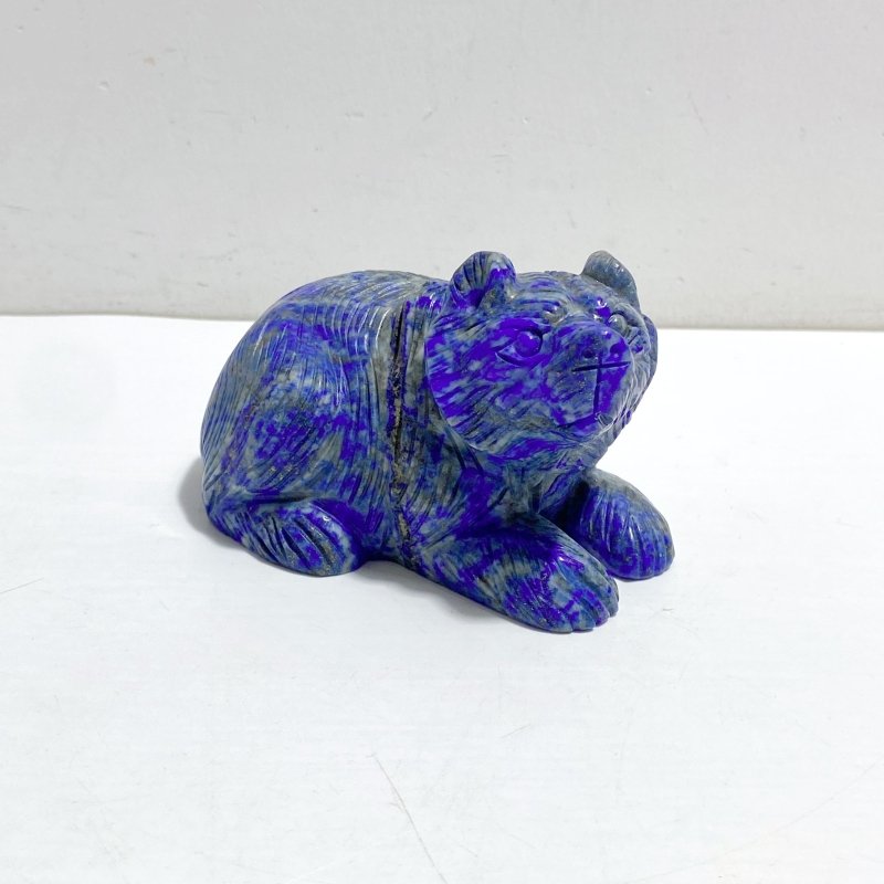 6 Pieces Lapis Lazuli Bears Carving - Wholesale Crystals