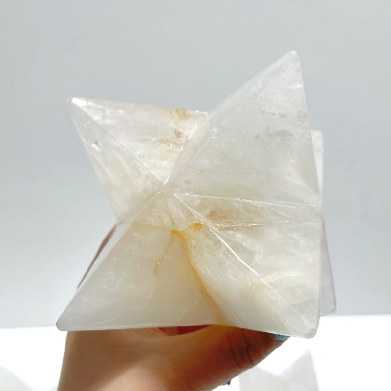6 Pieces Large Clear Quartz Merkaba - Wholesale Crystals
