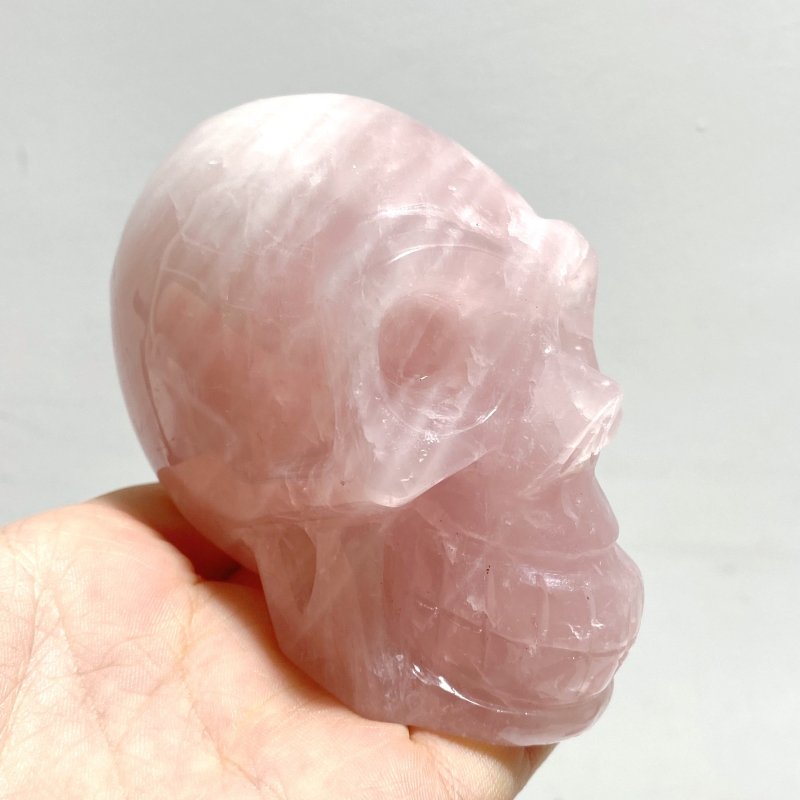 6 Pieces Rose Quartz Skull Carving - Wholesale Crystals