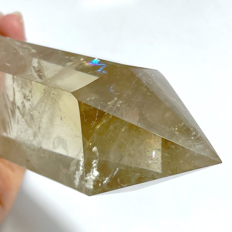 6 Pieces Tall Smoky Quartz Tower Point With Rainbow - Wholesale Crystals